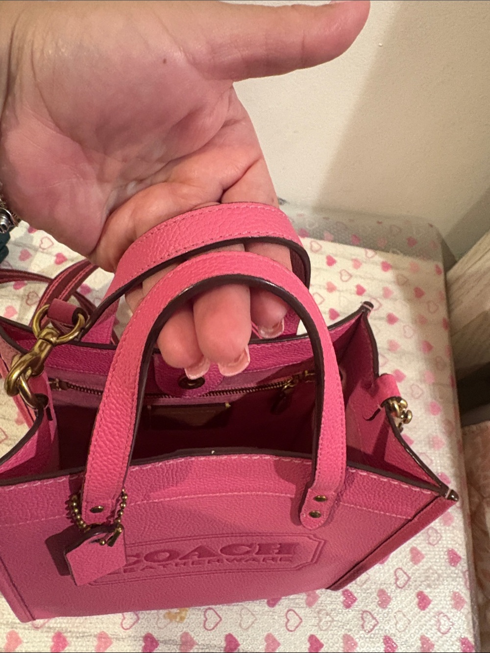Coach field tote 22 pink - Picture 2 of 8